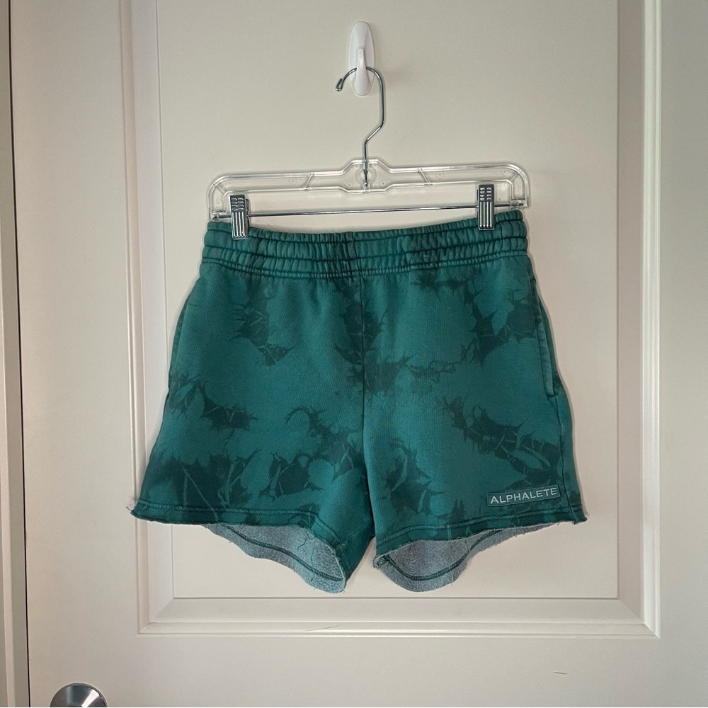 Alphalete Teal Tie Dye Sweat Shorts